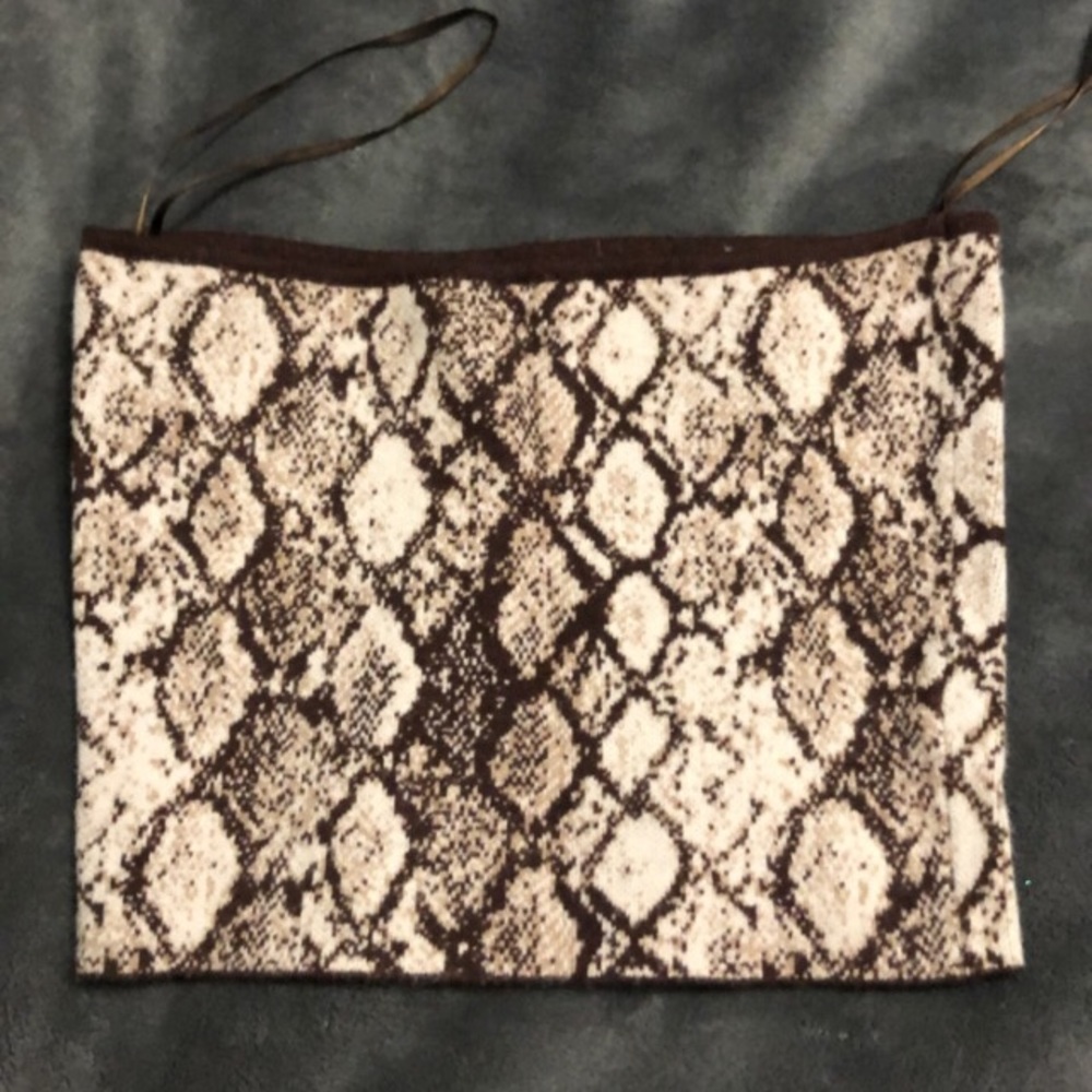 Tube top w snakeskin print
